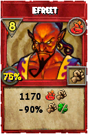 Wizard101 Fire spell card: Efreet, Spell ID 11407