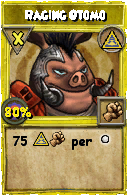 Wizard101 Myth spell card: Raging Otomo, Spell ID 11408
