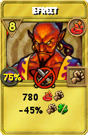Wizard101 Fire spell card: Efreet, Spell ID 11411