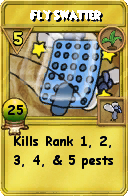 Wizard101 Gardening spell card: Fly Swatter, Spell ID 11414