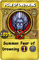 Wizard101 Myth spell card: Fear of Drowning, Spell ID 11420