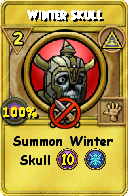 Wizard101 Myth spell card: Winter Skull, Spell ID 11442
