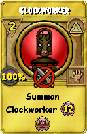 Wizard101 Myth spell card: Clockworker, Spell ID 11443