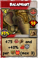 Wizard101 Balance spell card: Balaphant, Spell ID 11456