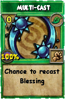Wizard101 Life spell card: Multi-cast, Spell ID 11463