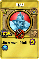 Wizard101 Myth spell card: Nali, Spell ID 11470