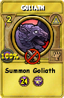 Wizard101 Myth spell card: Goliath, Spell ID 11481