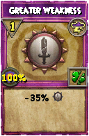 Wizard101 Storm spell card: Greater Weakness, Spell ID 11495
