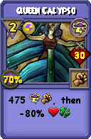 Wizard101 Storm spell card: Queen Calypso, Spell ID 11514