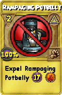 Wizard101 Myth spell card: Rampaging Potbelly, Spell ID 11538