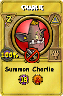 Wizard101 Myth spell card: Charlie, Spell ID 11542