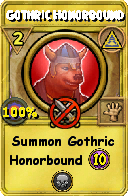 Wizard101 Myth spell card: Gothric Honorbound, Spell ID 11543