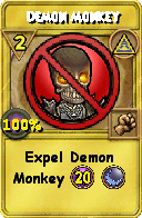 Wizard101 Myth spell card: Demon Monkey, Spell ID 11554