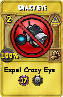 Wizard101 Myth spell card: Crazy Eye, Spell ID 11559