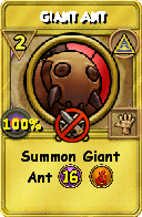 Wizard101 Myth spell card: Giant Ant, Spell ID 11563