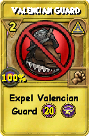 Wizard101 Myth spell card: Valencian Guard, Spell ID 11567