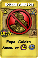 Wizard101 Myth spell card: Golden Ancestor, Spell ID 11573