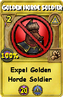 Wizard101 Myth spell card: Golden Horde Soldier, Spell ID 11577