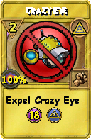 Wizard101 Myth spell card: Crazy Eye, Spell ID 11578