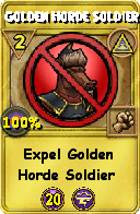 Wizard101 Myth spell card: Golden Horde Soldier, Spell ID 11587