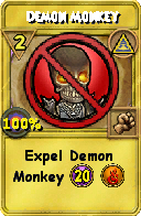 Wizard101 Myth spell card: Demon Monkey, Spell ID 11588