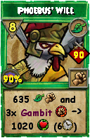 Wizard101 Life spell card: Phoebus' Will, Spell ID 11590