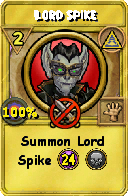 Wizard101 Myth spell card: Lord Spike, Spell ID 11592