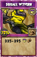 Wizard101 Storm spell card: Squall Wyvern, Spell ID 11598