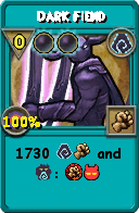 Wizard101 Shadow spell card: Dark Fiend, Spell ID 11601