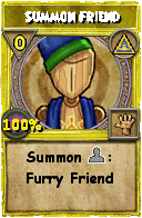 Wizard101 Myth spell card: Summon Friend, Spell ID 11611