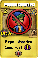 Wizard101 Myth spell card: Wooden Construct, Spell ID 11613