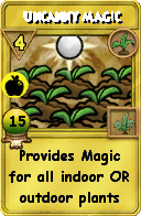 Wizard101 Gardening spell card: Uncanny Magic, Spell ID 11616