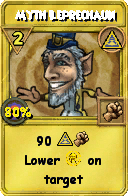 Wizard101 Myth spell card: Myth Leprechaun, Spell ID 11625