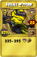 Wizard101 Storm spell card: Squall Wyvern, Spell ID 11627