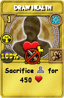 Wizard101 Ice spell card: Draw Health, Spell ID 11632