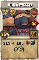 Wizard101 Balance spell card: Ninja Piglets, Spell ID 11641