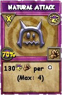 Wizard101 Storm spell card: Natural Attack, Spell ID 11649