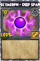 Wizard101 Shadow spell card: Polymorph - Deep Spawn, Spell ID 11650