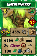Wizard101 Life spell card: Earth Walker, Spell ID 11652