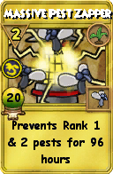 Wizard101 Gardening spell card: Massive Pest Zapper, Spell ID 11667