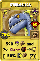 Wizard101 Storm spell card: Stormzilla, Spell ID 11681