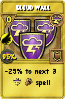 Wizard101 Storm spell card: Cloud Wall, Spell ID 11686
