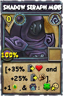 Wizard101 Shadow spell card: Shadow Seraph MOB, Spell ID 11694