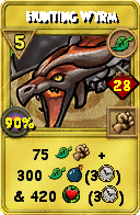 Wizard101 Life spell card: Hunting Wyrm, Spell ID 11695