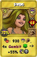 Wizard101 Storm spell card: Sirens, Spell ID 11724