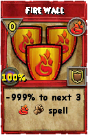 Wizard101 Fire spell card: Fire Wall, Spell ID 11725