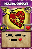 Wizard101 Storm spell card: Healing Current, Spell ID 11738