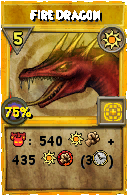 Wizard101 Sun spell card: Fire Dragon, Spell ID 11740