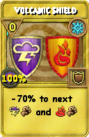 Wizard101 Ice spell card: Volcanic Shield, Spell ID 11761