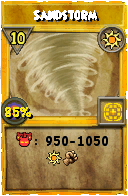 Wizard101 Sun spell card: Sandstorm, Spell ID 11773